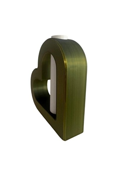 Wave Vază decorativă 3D în formă de inimă, verde