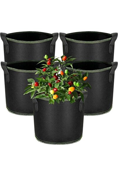 Morvena Picks Pachet de 5 saci de jardiniera – Ghivece de flori din material ...