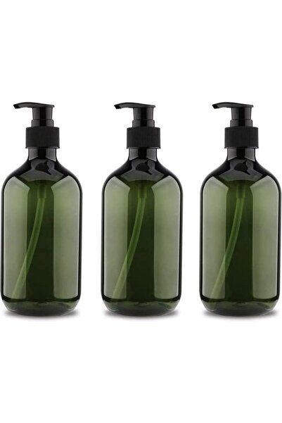 Morvena Picks Pachet de 3 sticle reîncărcabile cu pompă de 500 ml - PET - ver...