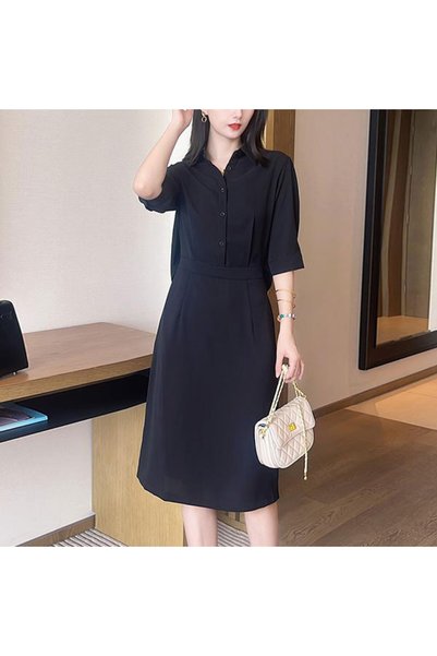 dorbe Women's Black Midi Dress