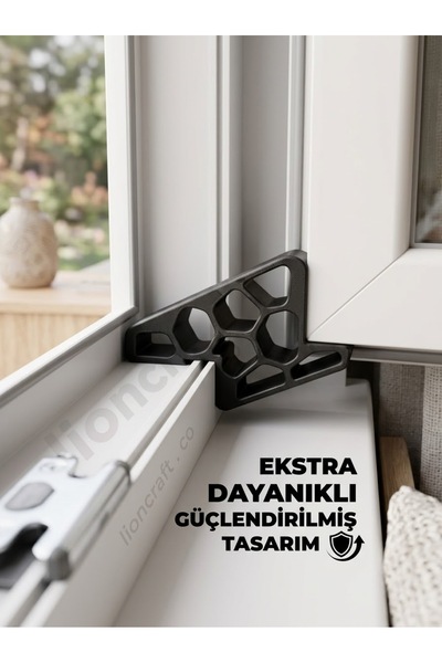 Pencere- Kapı Sabitleyici Stoper/ Rüzgar Önleyici Çarpmayı Engelleyici Cam Tutucu/ Siyah