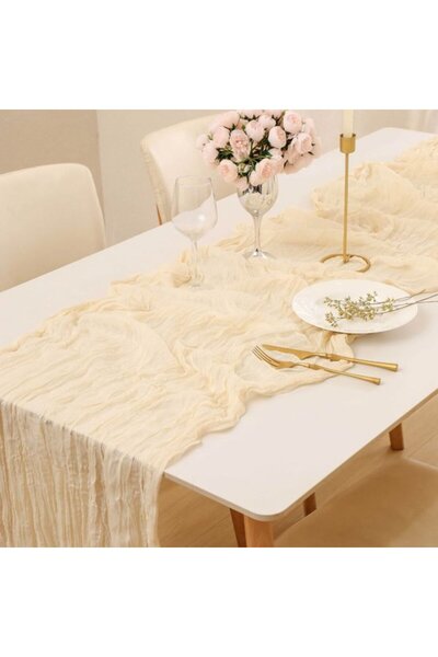 Morvena Picks Tifon de masa bej, 90x300cm – plasa moale stil boem – Potrivit ...