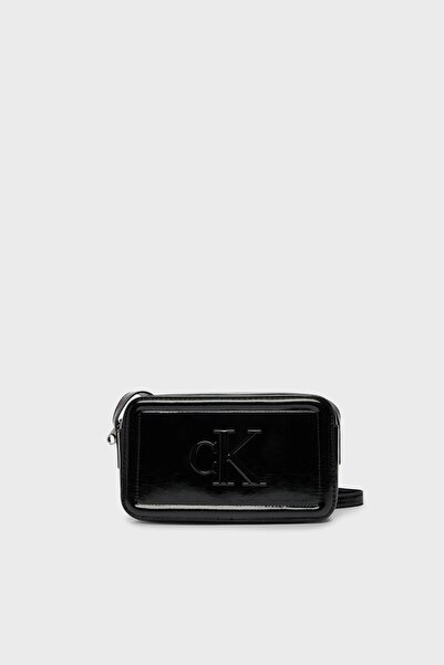 Calvin Klein Shiny Women's Handbag with Logo and Adjustable Strap