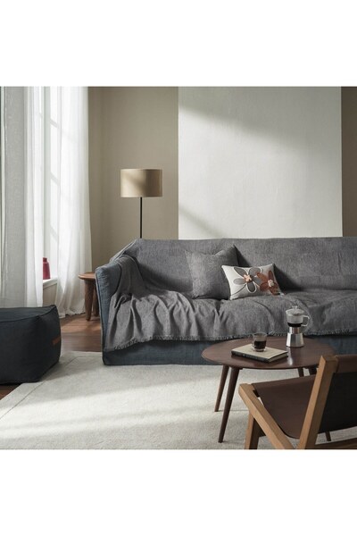 Gofis Home Ριχτάρι Zephyr 146/15 Ink Grey Τριθέσιο 180x310 cm