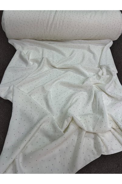 Yiğit Kumaş Ecru Stoned Linen Look Fabric