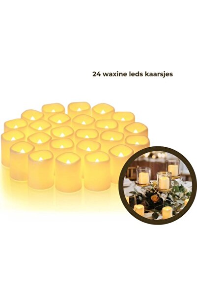 Morvena Picks Pachet de 24 luminițe cu LED-uri - pâlpâitoare/ fără fir - bate...