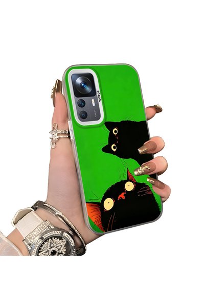 ucuc Xiaomi Mi 12T/12T Pro Compatible Hard Acrylic Back Silicone Edge Lens Pr...