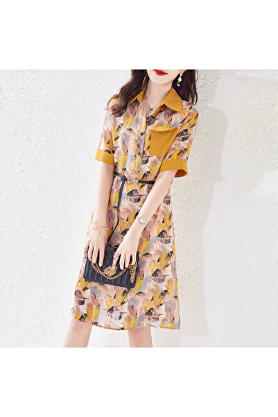dorbe Women's Yellow Floral Dress