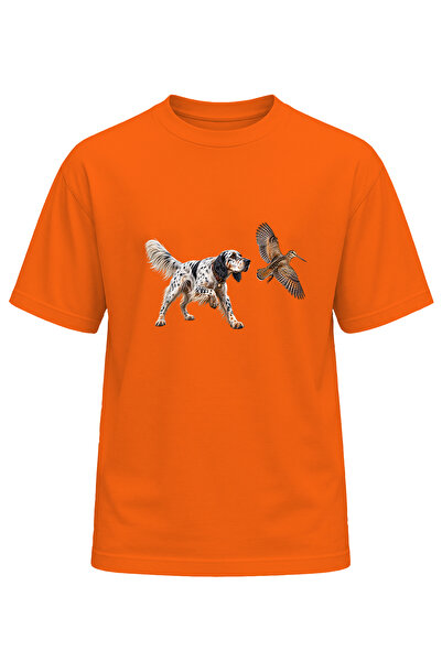 WİDİ Chulluk and Setter Drawing Printed Outdoor Premium T-Shirt