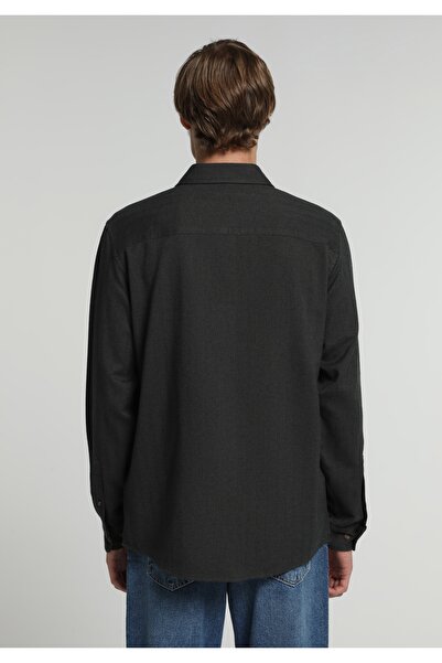 Colin's Regular Fit Shirt Neck Düz Erkek Yeşil Uzun Kol Gömlek