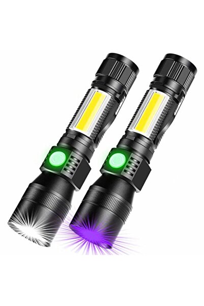 Morvena Picks Lanternă UV reîncărcabilă - 395nm, lumină neagră, magnetică, 7 ...