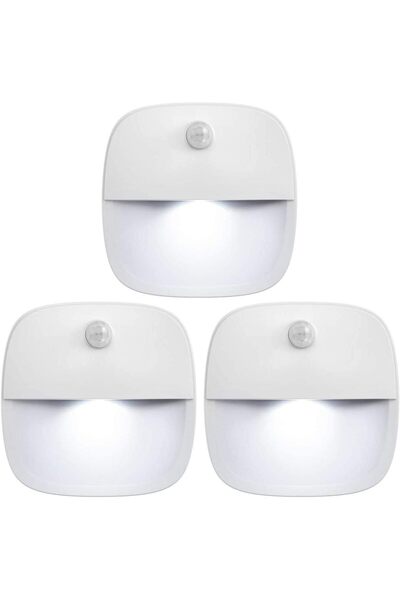 Morvena Picks 3 lumini LED cu senzor de mișcare fără fir – Funcționează cu ba...