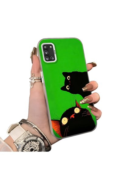 ucuc Samsung Galaxy A31 Compatible Hard Acrylic Back Silicone Edge Lens Prote...
