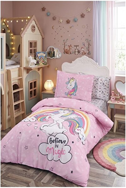 Özdilek Unicorn Pembe Tek Kişilik Nevresim Takımı