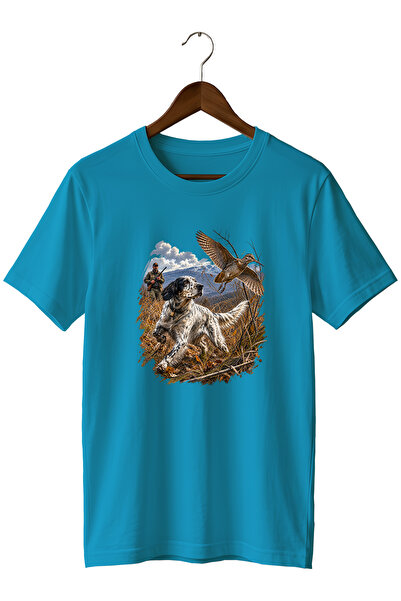 remonz Exclusive Wild Nature Çulluk Setter Illustrated Printed Premium T-Shirt