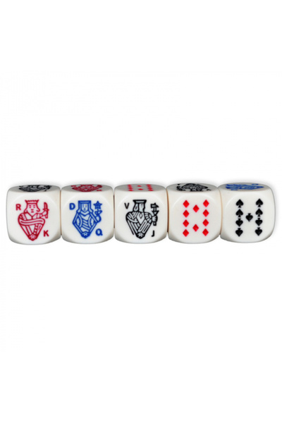 Piatnik Poker dice set, size 16 mm, 5 pieces per set