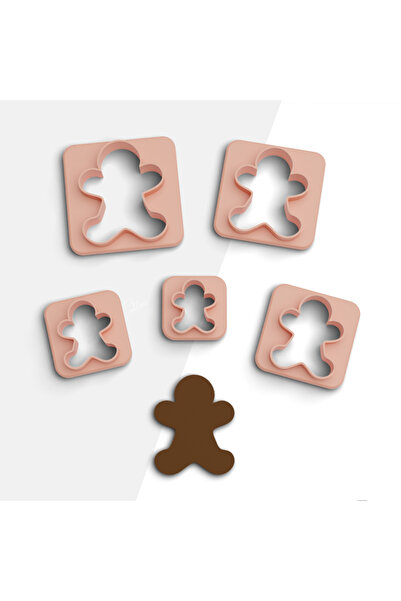 flament aşk Cookie Man Polymer Clay Cutting Mold, Earring Molds, Cookie Mold,...