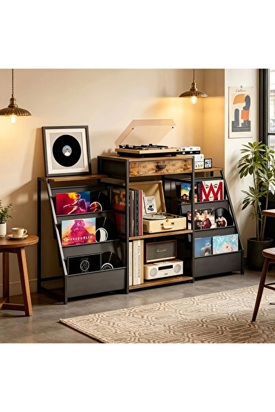Generic Brand Record Player Stand, Turntable TableVinyl Record Storage Rack w...