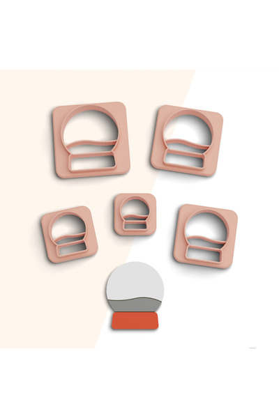 flament aşk Snow Globe Polymer Clay Cutting Mold, Earring Molds, Cookie Mold,...