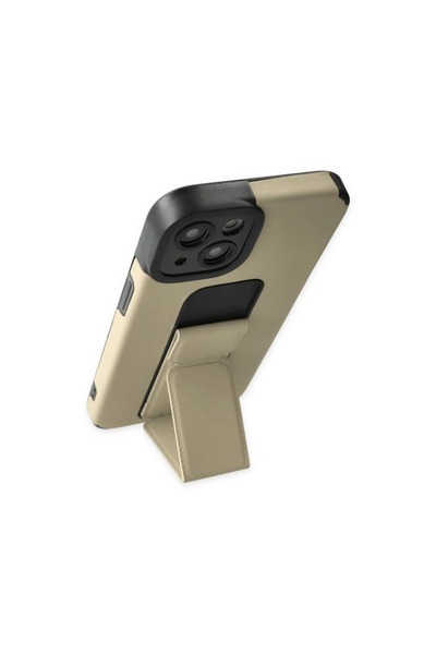 Practials İphone 14 Plus Kılıf Mega Standlı Silikon - Gold