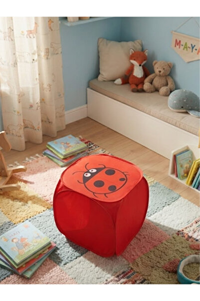 mucit home Kapaklı Çocuk Oyuncak Sepeti Kendinden Desenli Oyuncak Ve Kirli Se...