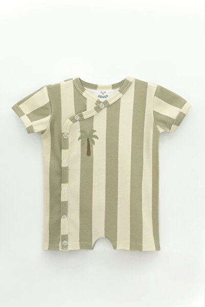 Agula Short Sleeve Double Breasted 100% Cotton Baby Romper