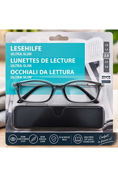 Generic Brand Ochelari de citit Ultra Slim +2.00 cu toc de protecție