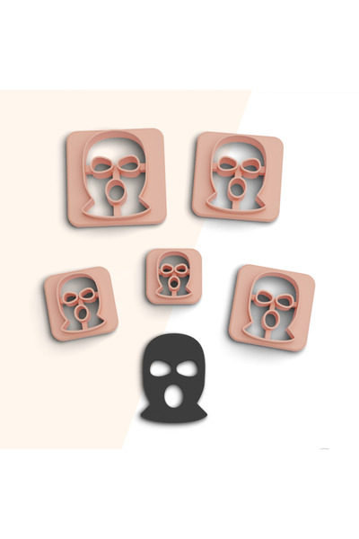 flament aşk Snow Mask Polymer Clay Cutting Mold, Earring Molds, Cookie Mold, ...
