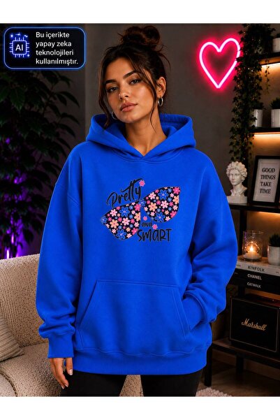 caddekombin Women's Floral Patterned Sunglasses Printed Hooded Kangaroo Pocke...