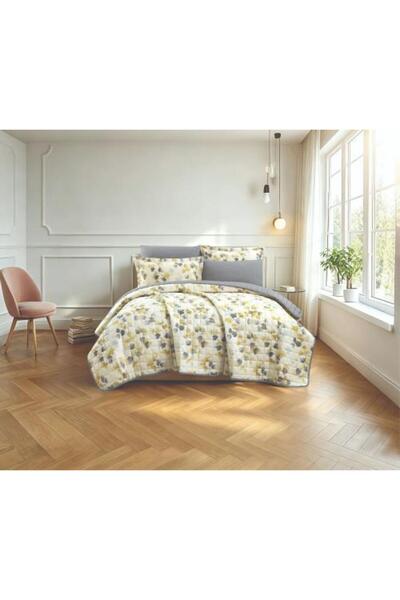 Alhabib bedding مفرش سمر لاند صيفي مفرد ونص مضغوط قطن 100% بيج برسومات الزهور...