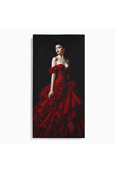 Luxcanva Tablou Canvas Eleganta In Rosu 70x140 cm pe Sasiu Lemn Eleganta Roch...