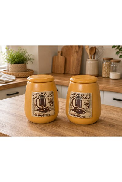Generic Brand Αεροστεγή Βάζα Κουζίνας Σετ 15×9 εκ. – Καφέ & Ζάχαρη
