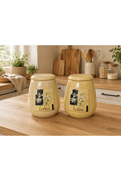 Generic Brand Αεροστεγή Βάζα Κουζίνας Σετ 15×9 εκ. – Καφέ & Ζάχαρη