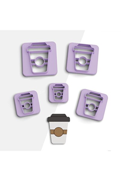 flament aşk Coffee Cup Polymer Clay Cutting Mold, Earring Mold, Cookie Mold, ...