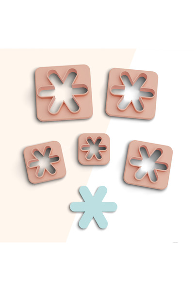 flament aşk Snow Crystal Polymer Clay Cutting Mold, Earring Molds, Cookie Mol...