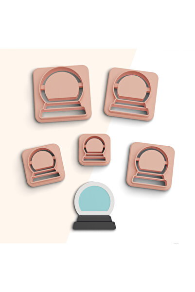 flament aşk Snow Globe Polymer Clay Cutting Mold, Earring Molds, Cookie Mold,...