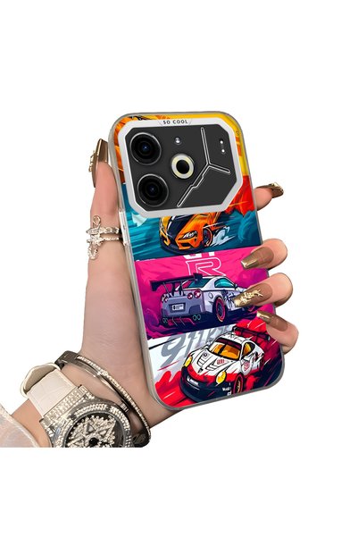 ucuc Stylish Case for Tecno Pova 6/Pova 6 Pro 5g Gtr Racing Car Themed Hard A...