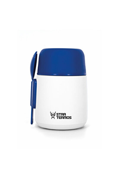 Star Termos Thermbox Kids 500 ML Yemek & Mama Termosu / MAVİ BEYAZ | 8 Saat S...