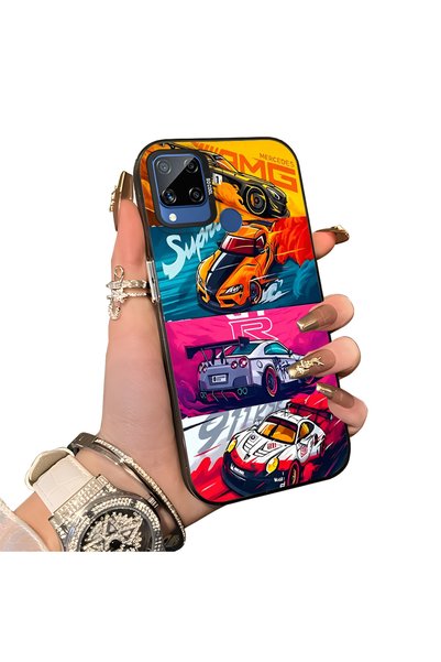 ucuc Stylish Case for Realme C15/C25/C25S Gtr Racing Car Themed Hard Acrylic ...