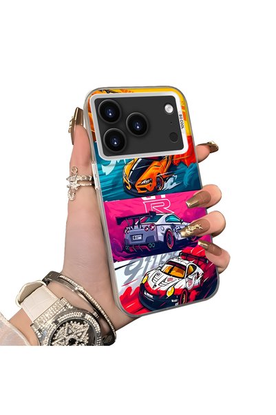 ucuc iPhone 17 Pro Gtr Racing Car Themed Stylish Case Hard Acrylic Back Soft ...