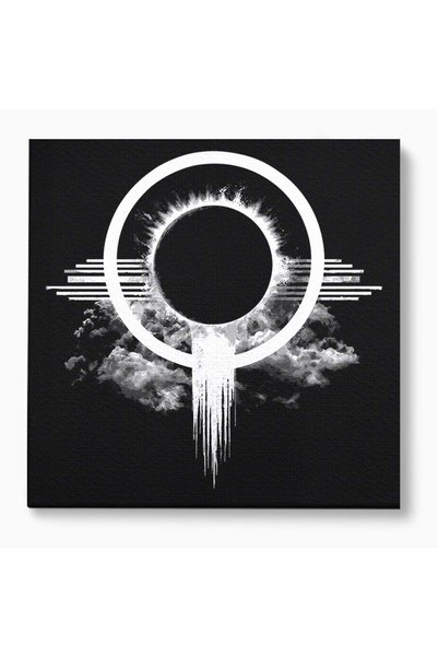 Luxcanva Tablou Canvas Eclipsa Abstracta 100x100 cm pe Sasiu Lemn Eclipsa Abs...