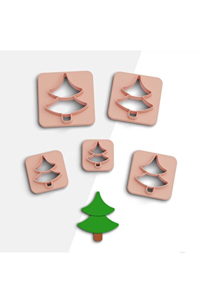 flament aşk Christmas Tree Polymer Clay Cutting Mold, Earring Molds, Ornament...