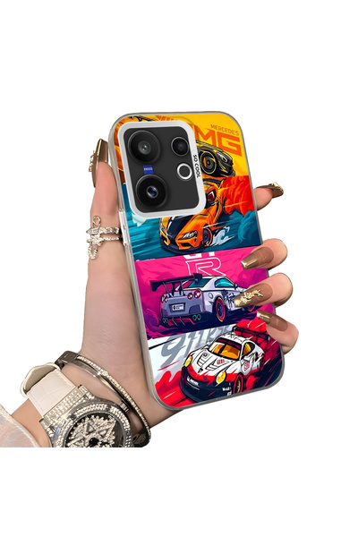 ucuc Stylish Case for Vivo X200 Fe Gtr Racing Car Theme Hard Acrylic Back Sof...