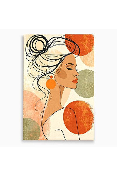 Luxcanva Tablou Canvas Profil Feminin Elegant 40x60 cm pe Sasiu Lemn Portret ...