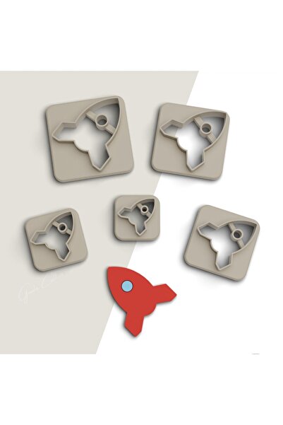 flament aşk Rocket Polymer Clay Cutting Mold, Earring Molds, Cookie Mold, 5 S...