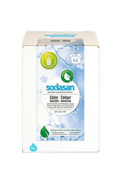 Sodasan Detergent Lichid pentru Rufe Colorate Sensitiv 5L
