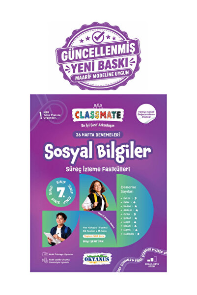 Okyanus Yayıncılık Okyanus Yayınları 7.Sınıf Sosyal Bilgiler Classmate 36 Haf...
