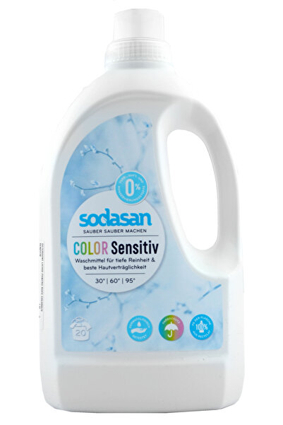 Sodasan Detergent Lichid Sensitive pentru Rufe Colorate 1.5L
