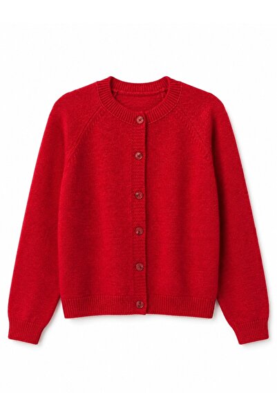 Retrobird Jodie Crew Neck Buttoned Knitwear Cardigan Women's Red