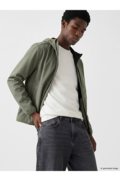 LC Waikiki Vizyon New Season Khaki Regular Fit Hooded Men's Coat